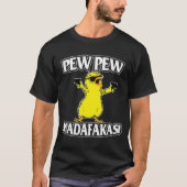 T-shirt Pew Pew Pew Madafakas Canard Animal Gun Lover (Devant)
