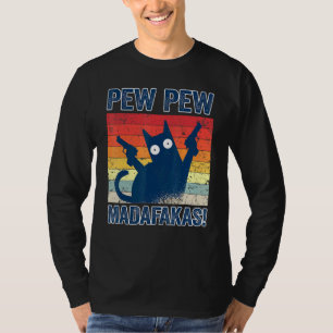 T-shirt Pew Pew Pew Madafakas Cats Tops Pajamas d'été Pew 