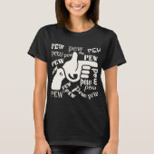 T-shirt Pew Pew Pew Pew Pew Gun Pew Finger Gun #USAPatriot (Devant)