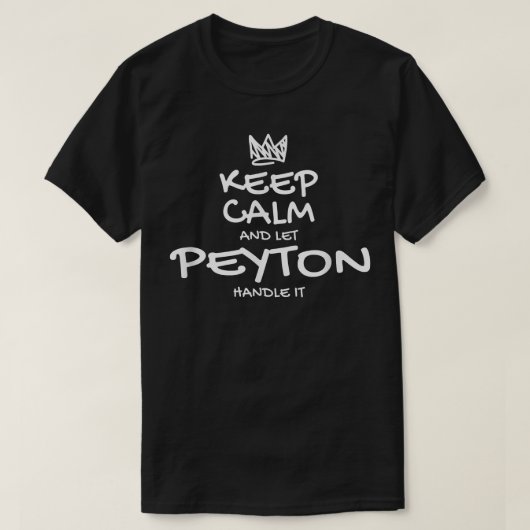 T-shirt Peyton Keep Calm (Design devant)