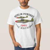 T-shirt Pfive1 P-51 "MERLIN a actionné des machines de (Devant)