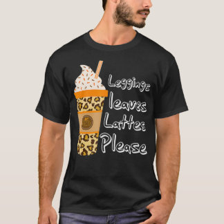 T-shirt Ph Leggings Feuille Lattes S'il vous plaît Automne