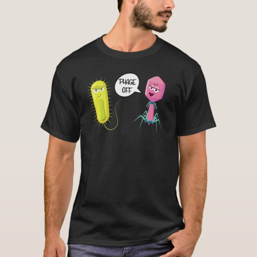 T-shirt Phage Drôle Bactériophage 1 (Devant)