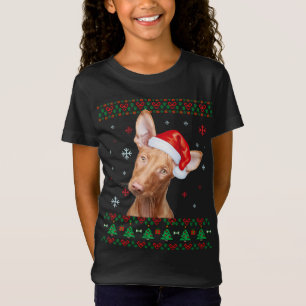 T-Shirt Pharaoh Hound Noël Père Noël laide chien