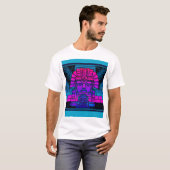 T-shirt Pharaon Synthwave (Devant entier)