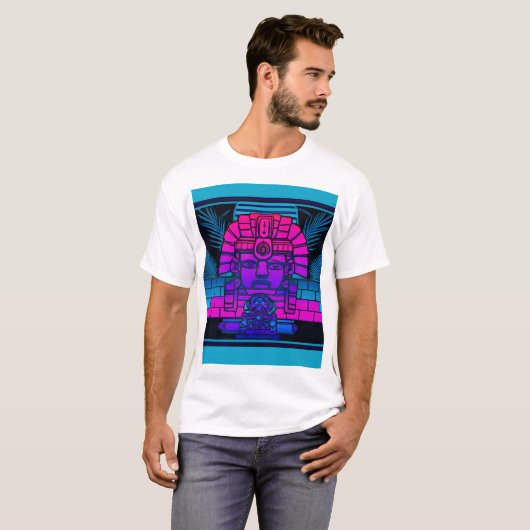 T-shirt Pharaon Synthwave (Devant entier)
