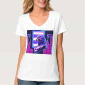 T-shirt Pharaon Synthwave (Devant)