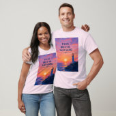 T-shirt Phare Coucher de soleil Continuez Respirez Concent (Unisexe)