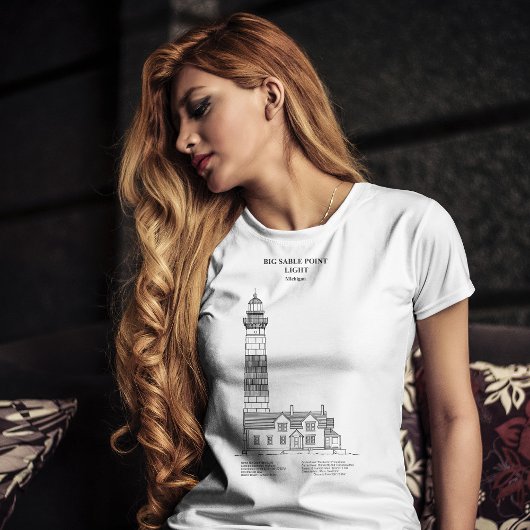 T-shirt Phare de Big Sable Point - Michigan - SBD