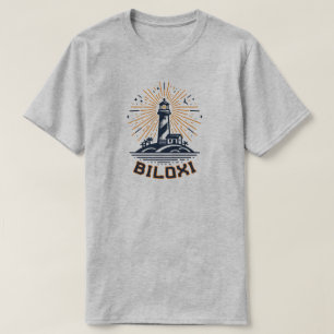 T-shirt Phare de Biloxi Mississippi Lever du soleil
