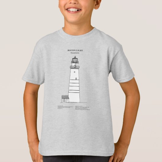 T-shirt Phare de Boston - Massachusetts - SBD (Devant)