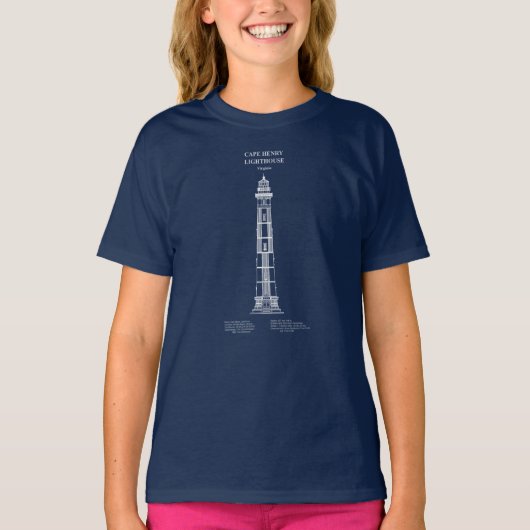 T-shirt Phare de Cape Henry - Virginie - AD (Devant)