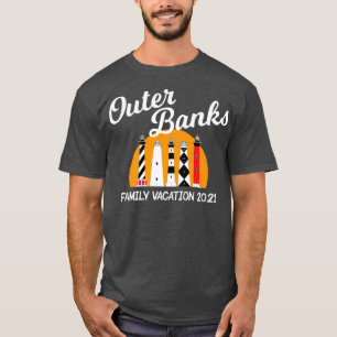 T-shirt Phare de Caroline du Nord Banques extérieures Fam