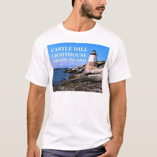 T-shirt Phare de colline de château, Île de Rhode