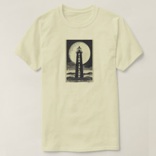 T-shirt Phare de Fire Island New York Moon