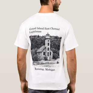 T-shirt Phare de Grand Island East Channel Chemise 2 côtés