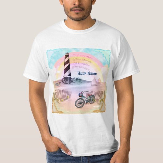T-shirt Phare de la Stormy à vélo (Devant)