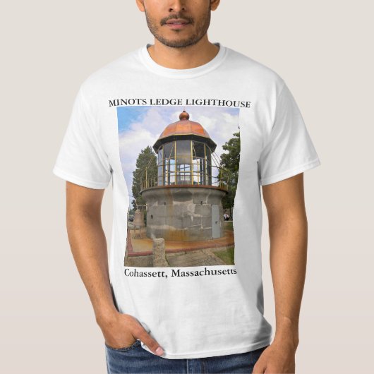 T-shirt Phare de Minots Ledge, Massachusetts Cohassett (Devant)