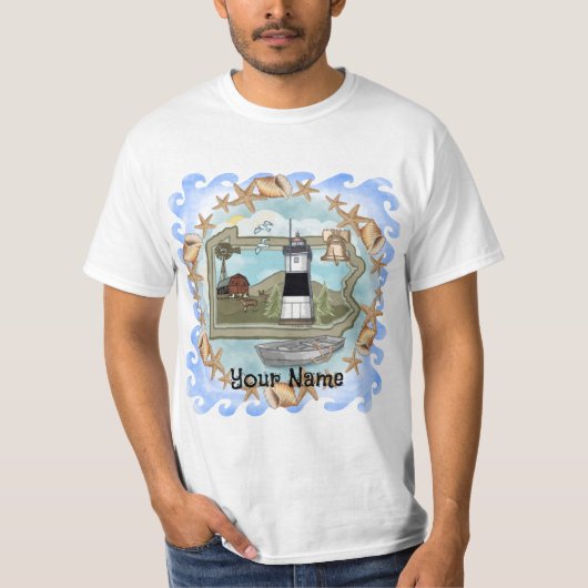 T-shirt Phare de Pennsylvanie Shells (Devant)