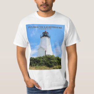 T-shirt Phare de Plymouth, "Le Gurnet", Massachusetts