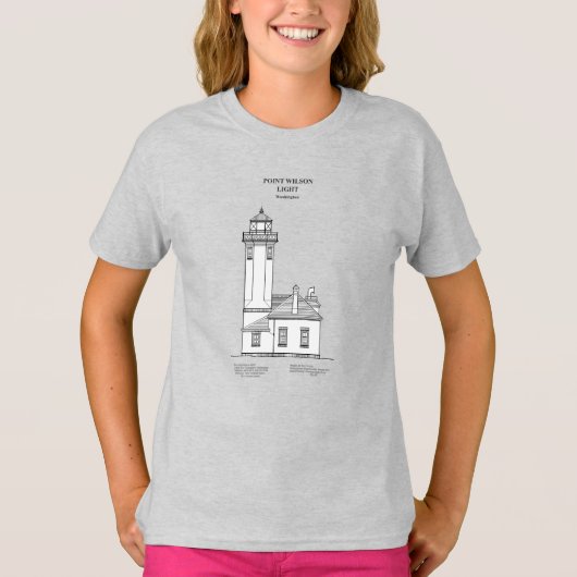 T-shirt Phare de Point Wilson - Washington - SBD (Devant)
