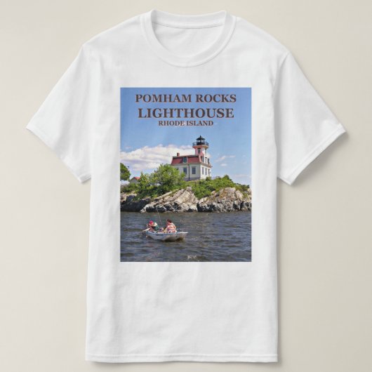 T-shirt Phare de Pomham Rocks, Rhode Island T Shirt (Design devant)