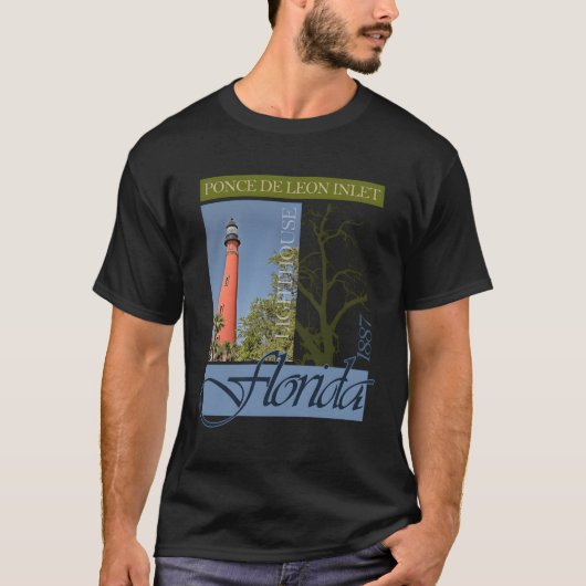 T-shirt Phare de Ponce De Leon Inlet Floride 1887 (Devant)