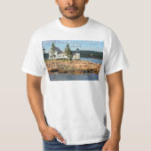 T-shirt Phare de port d'hiver, Maine (Devant)