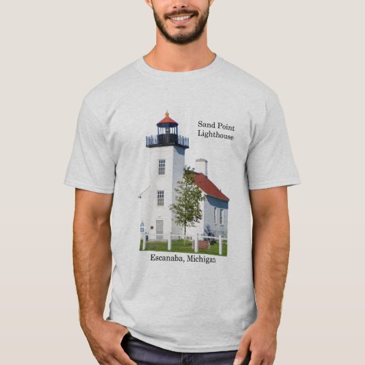 T-shirt Phare de Sand Point Escanaba chemise lumière (Devant)