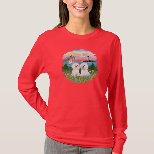 T-shirt Phare - Deux Bichon Frise (Devant)