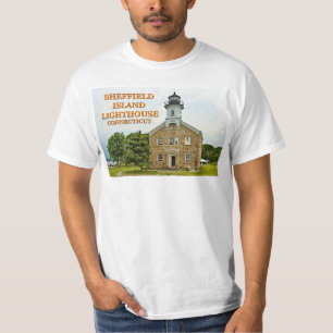 T-shirt Phare d'île de Sheffield, le Connecticut