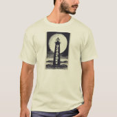 T-shirt Phare d'Ocracoke Lune de Caroline du Nord (Devant)
