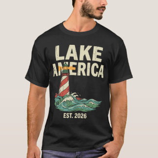 T-shirt Phare du lac America Établ 2026 Vintage Rétro