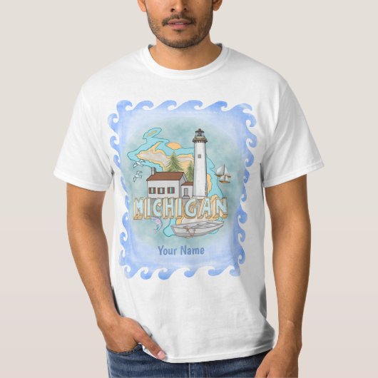 T-shirt Phare du Michigan (Devant)