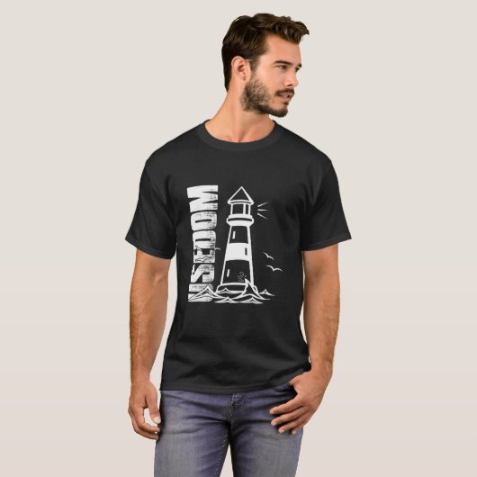 T-shirt Phare d'Usedom Sud Baltique Île Neigh (Devant entier)