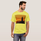 T-shirt Phare et ciel en feu (Devant entier)