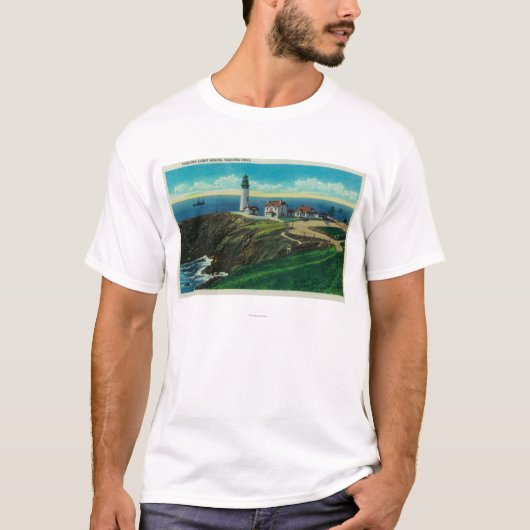 T-shirt Phare et Yaquina HeadYaquina de Yaquina, OU (Devant)