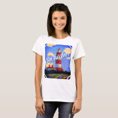 T-shirt Phare Pastel et champs de lavande (Devant entier)