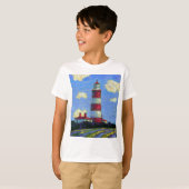 T-shirt Phare Pastel et champs de lavande (Devant entier)