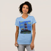 T-shirt Phare Pastel et champs de lavande (Devant entier)