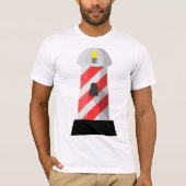 T-shirt Phare rayé rouge et blanc (Devant)