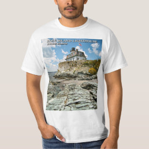 T-shirt Phare rose d'île, Île de Rhode