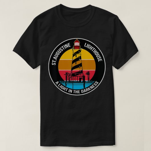 T-shirt Phare St Augustine Une Lumière Dans L'Obscurité Fl (Design devant)