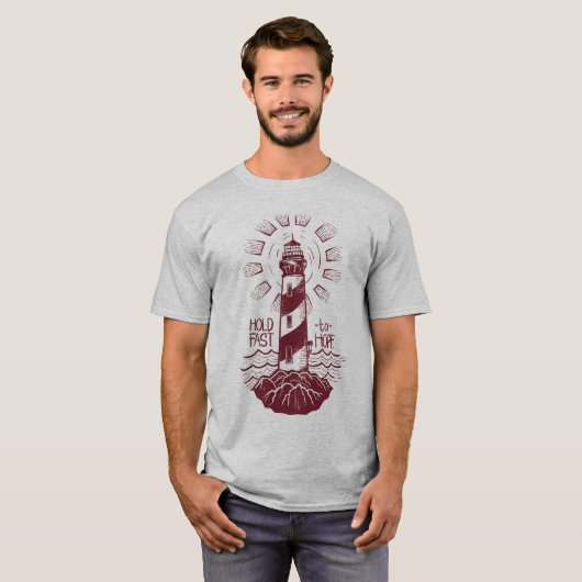 T-shirt Phare Tenir Rapidement Pour Espérer Positif (Devant entier)