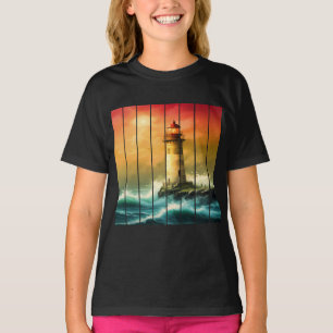 T-shirt Phare Vintage Bord de Mer Océan Regard