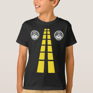 T-shirt Phares de cerf avec marquages routiers Costume de