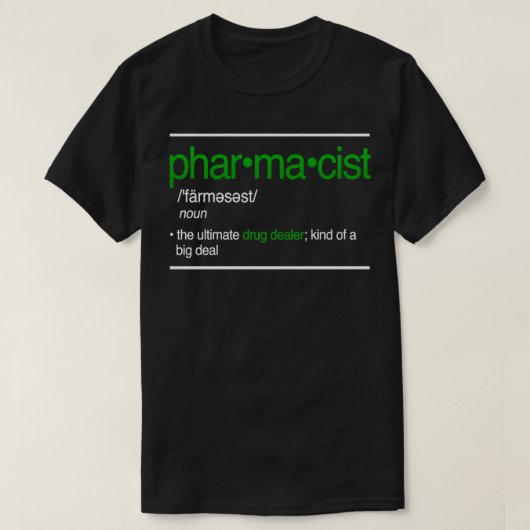 T-shirt Pharmac Pharmac Le Vendeur Ultime De Médicaments (Design devant)