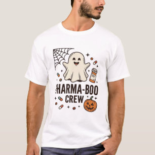 T-shirt Pharmacie Halloween Pharma Boo Crew Fantôme Mignon