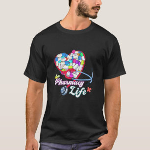 T-shirt Pharmacie Vie Pharmaciste Coeur heureux Valentine