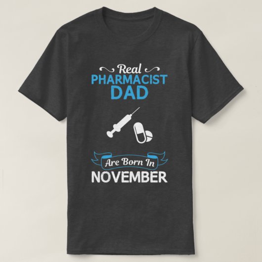 T-shirt Pharmacien Papa Novembre Drôle Conception Pour Cad (Design devant)